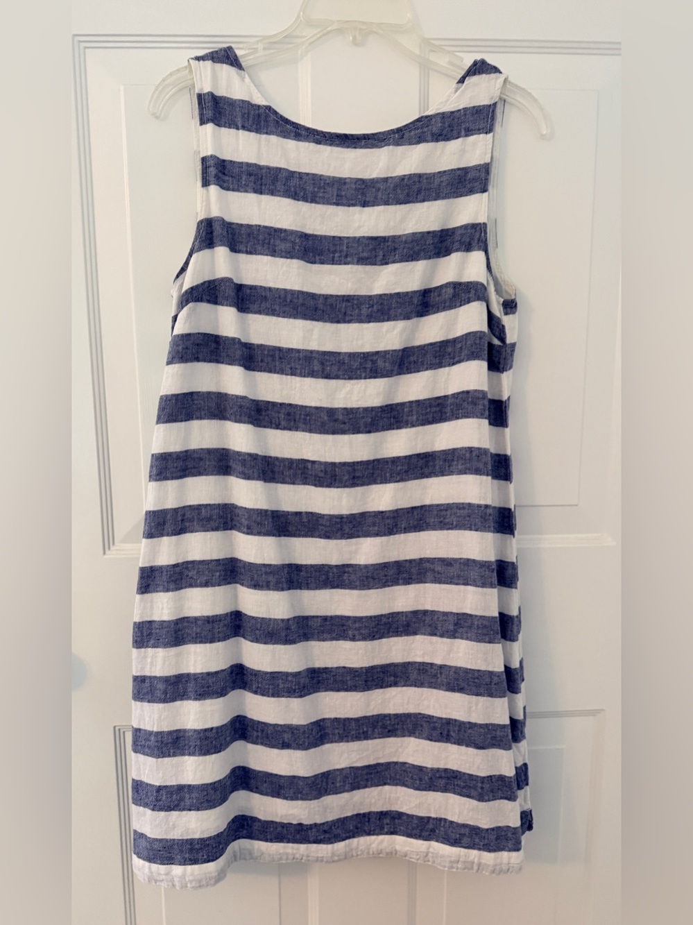 BeachLunchLounge Navy and White Striped Sleeveless Dress